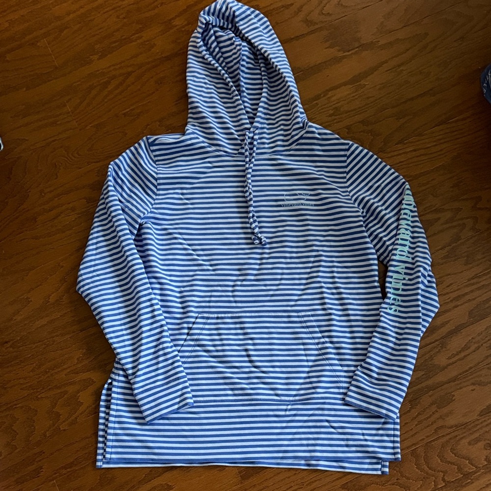 Vineyard Vines Blue and White Striped Pullover